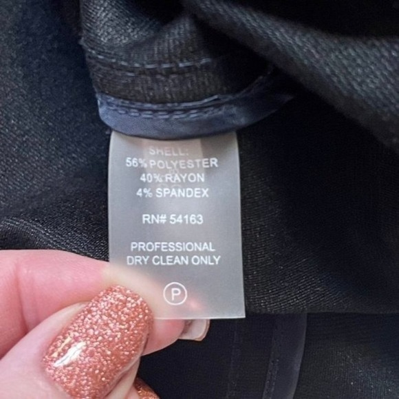 Tommy Hilfiger Denim Moto Zip Blazer Jacket Navy Blue Size 10 - Picture 10 of 10